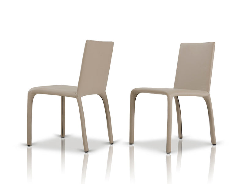 Hyla - Modern Leatherette Grey Chair (Set of 2)