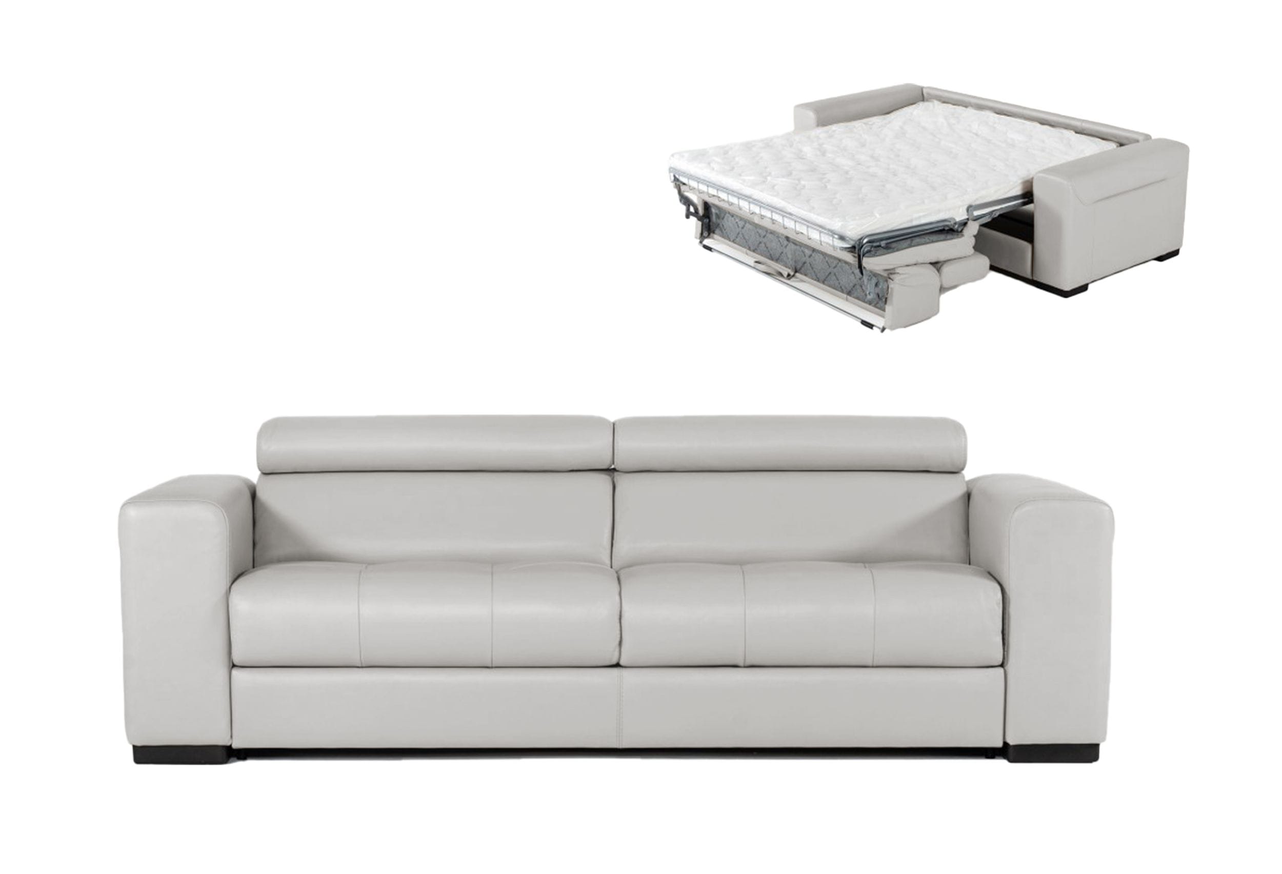Lamod Italia Icon - Modern Italian Grey Leather Sofa Bed
