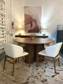 Modrest Depew - Mid-Century Modern Walnut Round Dining Table