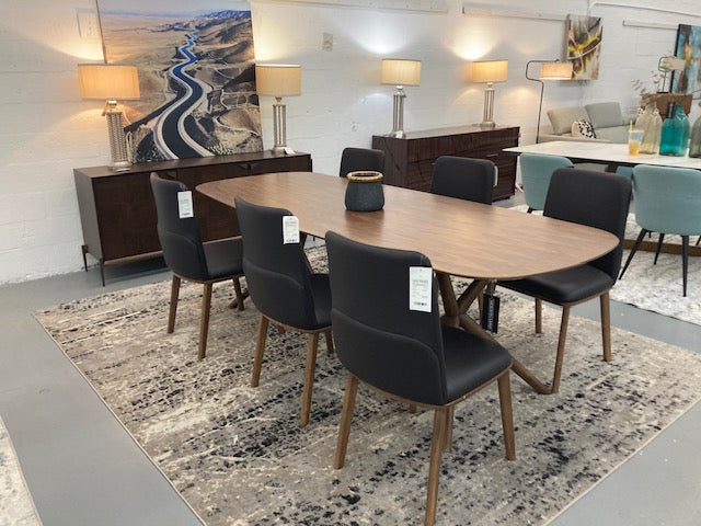 Modrest Utah - Modern Walnut Rectangular Dining Table
