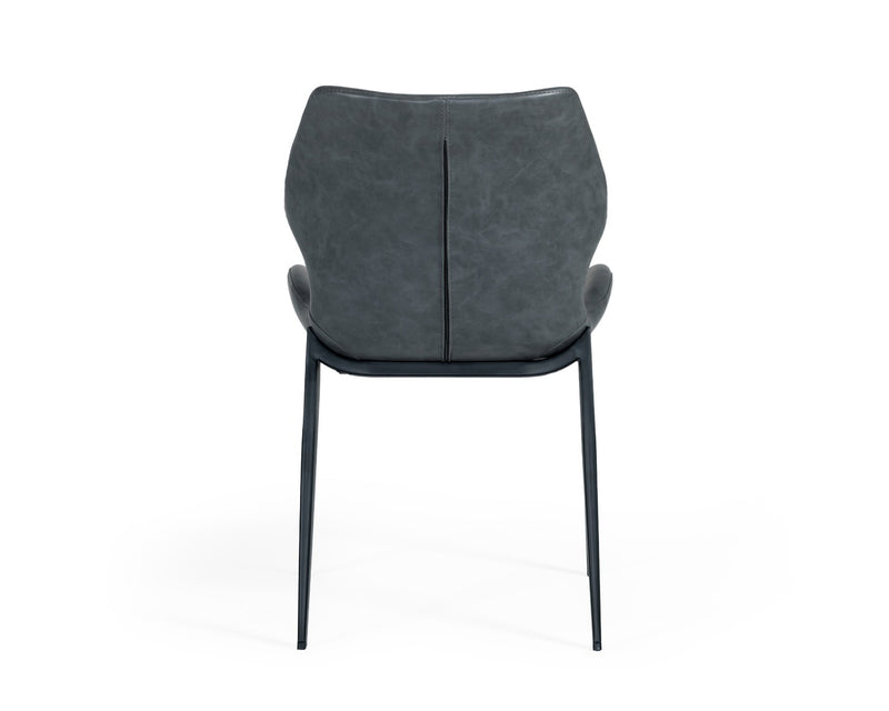 Modrest Instone - Industrial Dark Grey Eco-Leather Dining Chair (Set of 2)