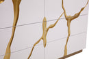 Modrest Aspen Modern White & Gold Dresser