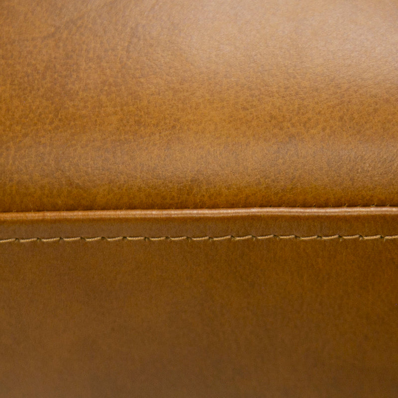 Divani Casa Jacoba - Modern Camel Leather Rectangular Ottoman