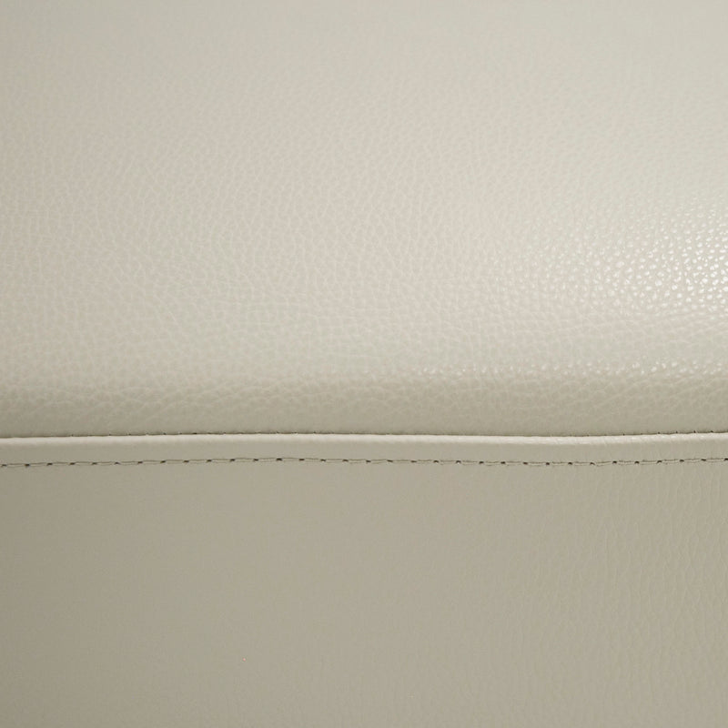 Divani Casa Jacoba - Modern Light Grey Leather Rectangular Ottoman