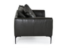 Divani Casa Jacoba - Modern Dark Grey Leather Sofa