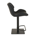 Modrest Jaffee - Industrial Black Eco-Leather Bar Stool