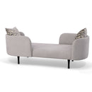 Divani Casa Jamie - Glam Light Grey Fabric Two Seater Chaise