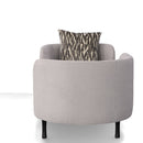 Divani Casa Jamie - Glam Light Grey Fabric Two Seater Chaise