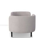 Divani Casa Jamie - Glam Light Grey Fabric Two Seater Chaise