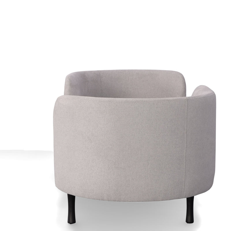 Divani Casa Jamie - Glam Light Grey Fabric Two Seater Chaise