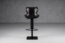 Modrest Jamila - Modern Dark Brown Eco-Leather Bar Stool