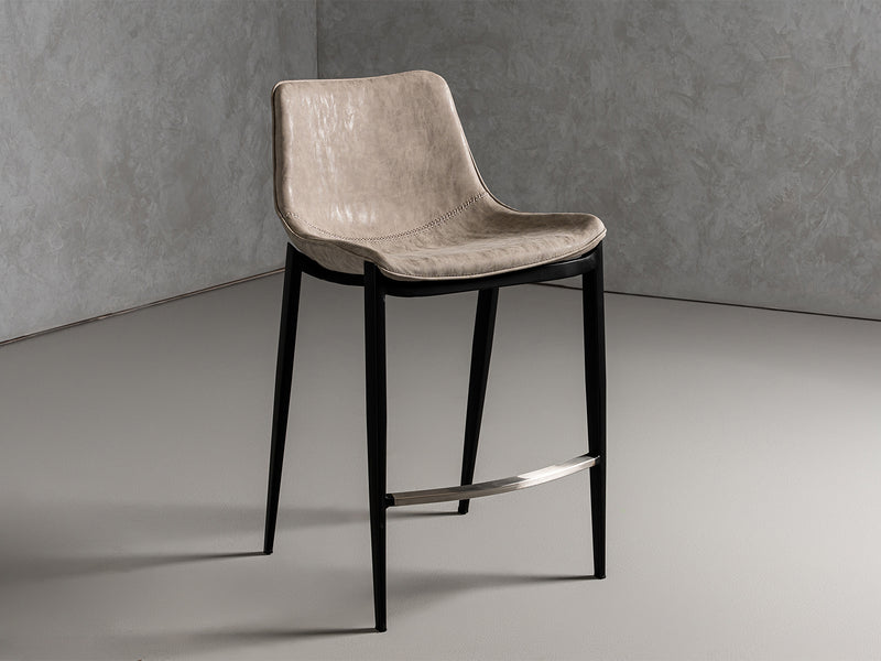 Modrest Jane - Modern Tan & Black Counter Stool (Set of 2)