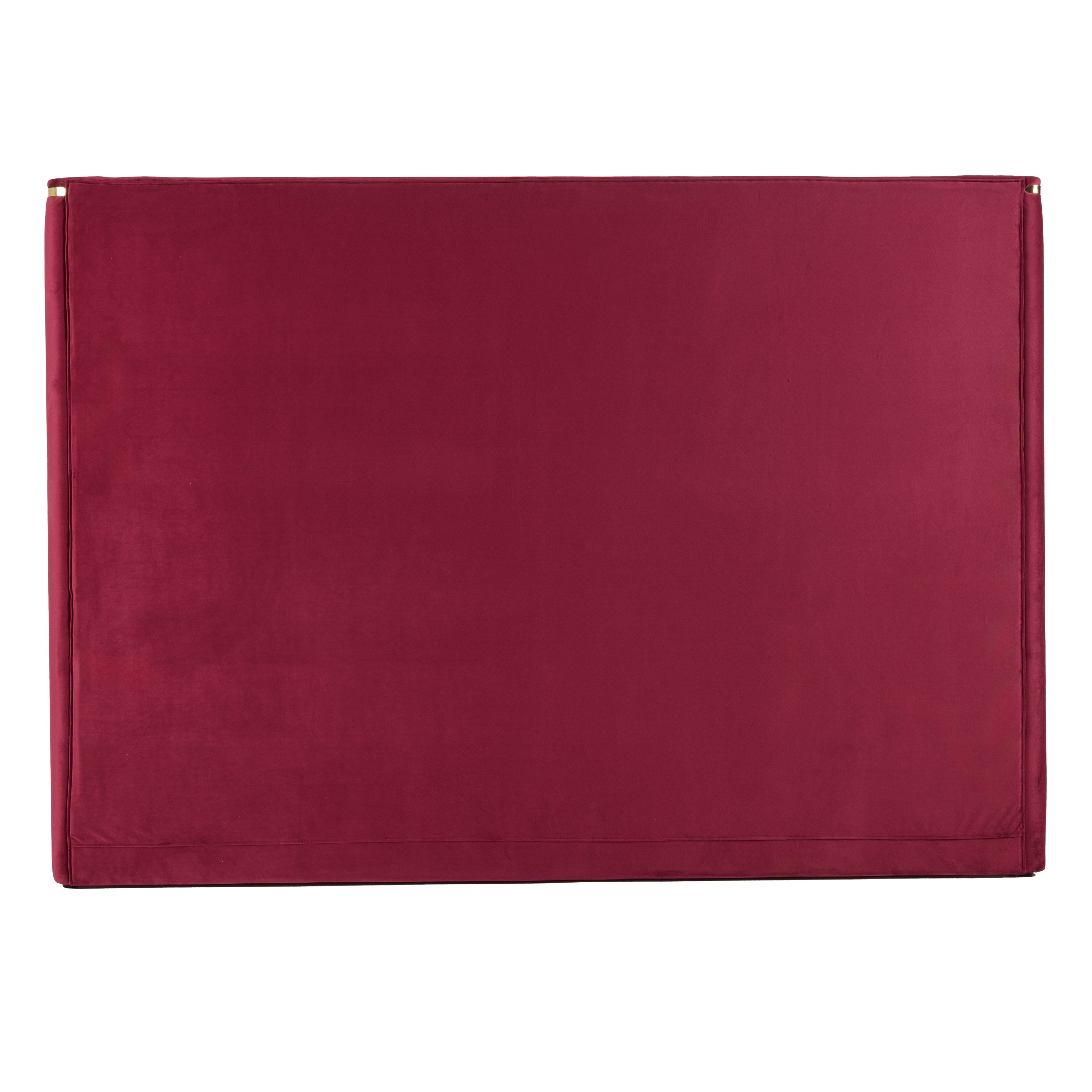 Queen Modrest Janet - Modern Red Velvet + Gold Bed