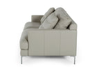Divani Casa Janina - Modern Light Grey Leather Sofa