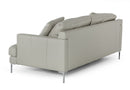 Divani Casa Janina - Modern Light Grey Leather Sofa