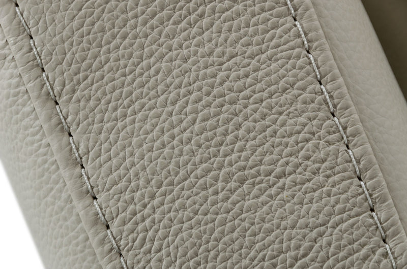 Divani Casa Janina - Modern Light Grey Leather Sofa