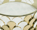 Modrest Javier Modern Glass & Gold Round Coffee Table