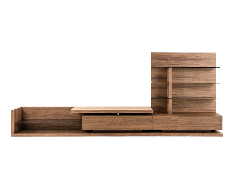 Modrest Jefferson - Mid-Century Modern Reversible Walnut Entertainment Center