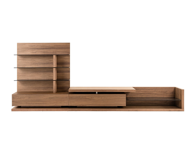 Modrest Jefferson - Mid-Century Modern Reversible Walnut Entertainment Center