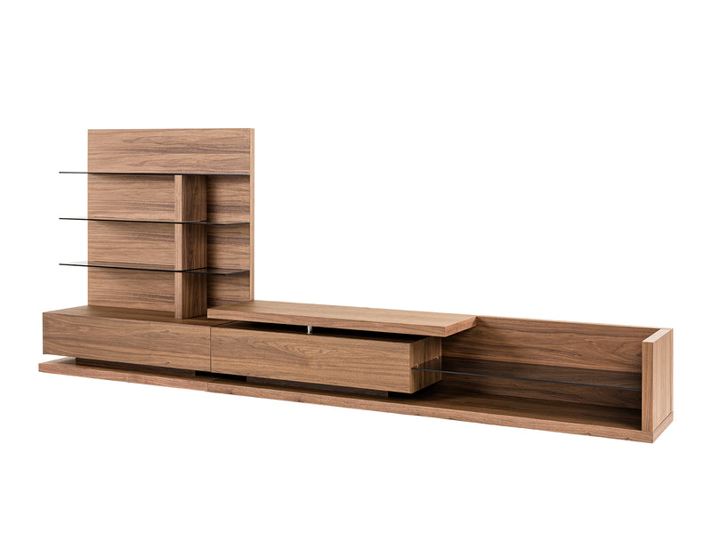 Modrest Jefferson - Mid-Century Modern Reversible Walnut Entertainment Center