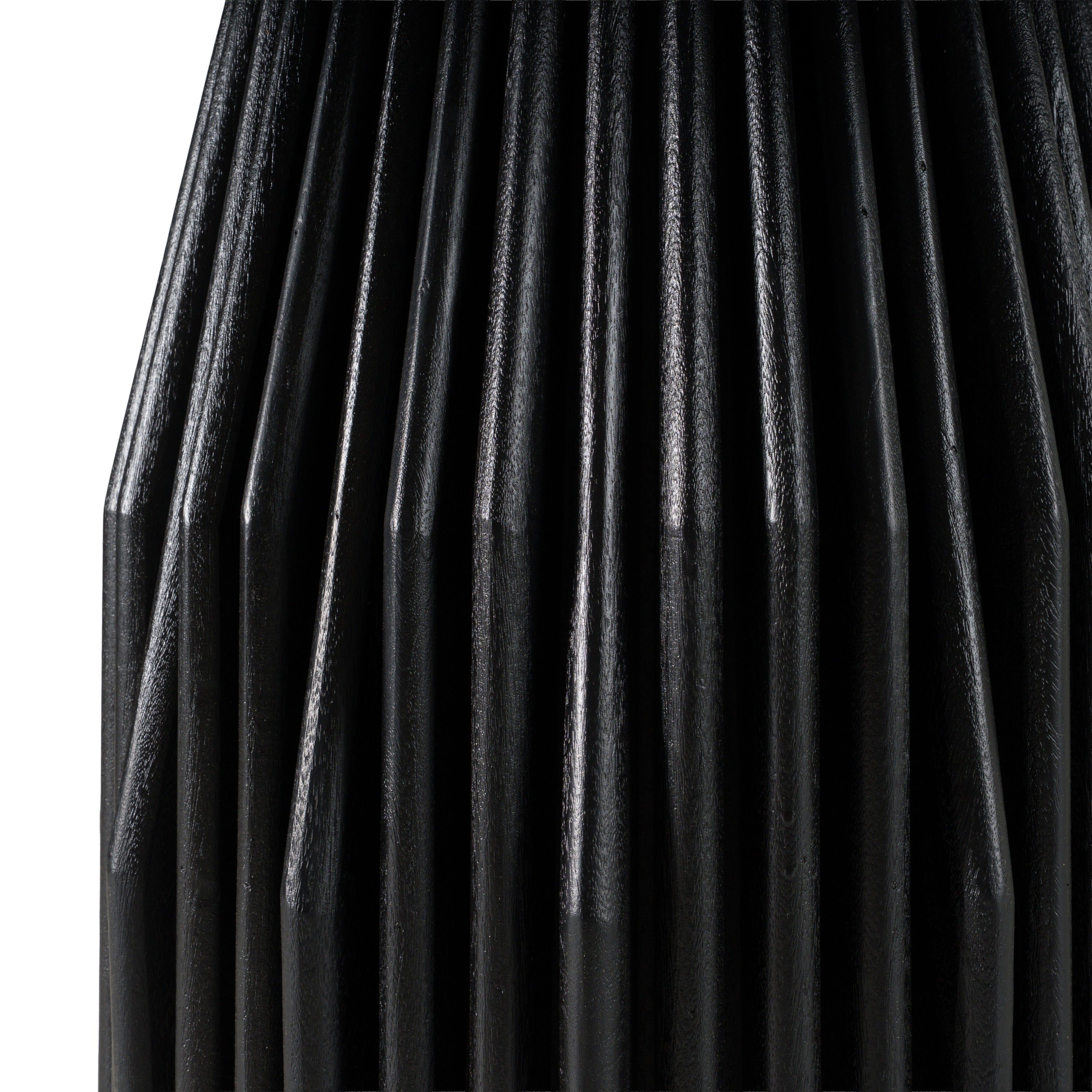 Modrest Jenna - Modern Black Marble + Black Mango Round Dining Table