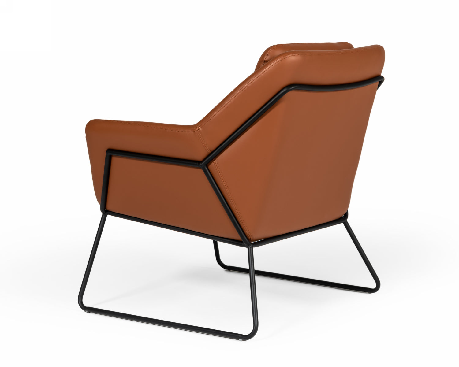 Modrest Jennifer - Industrial Brown Eco-Leather Accent Chair