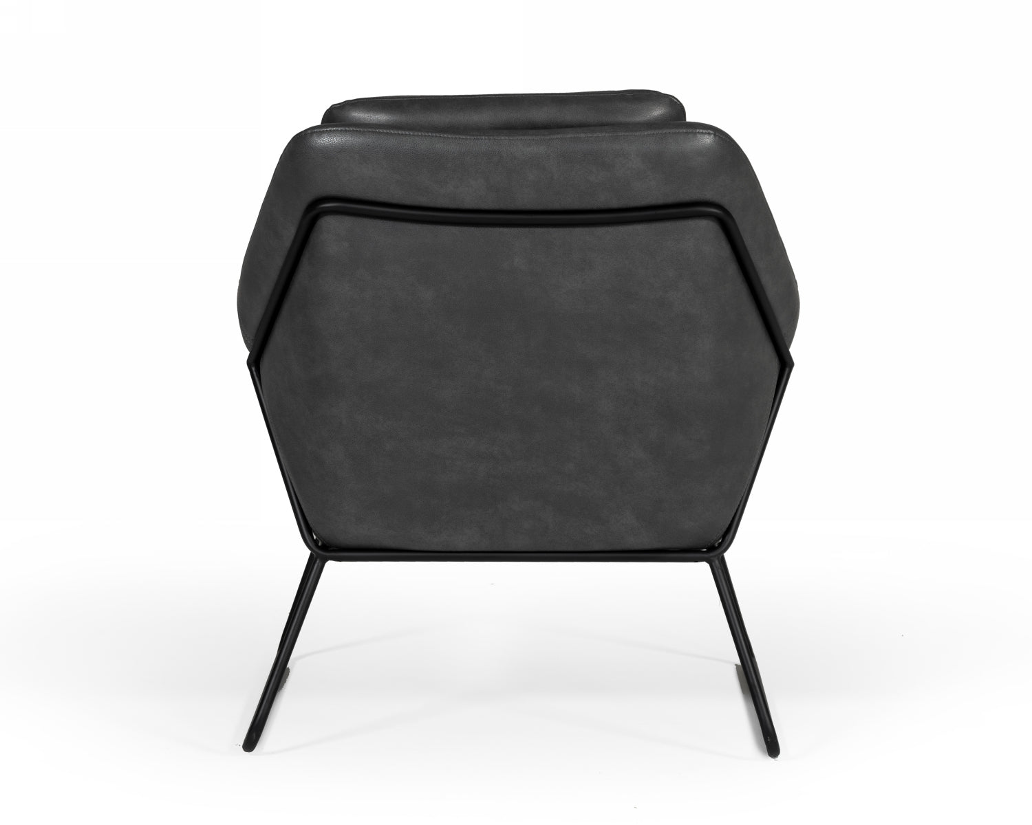 Modrest Jennifer - Industrial Dark Grey Eco-Leather Accent Chair