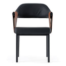 Modrest Jensen - Modern Black + Camel Vegan Leather Dining Chair