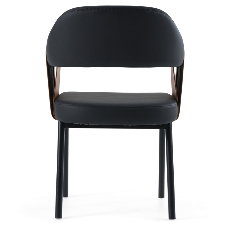 Modrest Jensen - Modern Black + Camel Vegan Leather Dining Chair