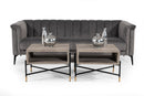 Divani Casa Jeremy Modern Grey Velvet Sofa