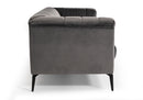 Divani Casa Jeremy Modern Grey Velvet Sofa