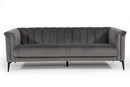 Divani Casa Jeremy Modern Grey Velvet Sofa