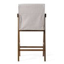 Modrest Joseline - Modern Beige Fabric + Walnut Counter Chair (Set of 2)