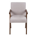 Modrest Joseline - Modern Beige Fabric + Walnut Dining Chair (Set of 2)