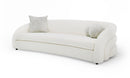 Modrest - Joshua Modern 4-Seater Curved White and Taupe Fabric Sofa