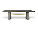 Modrest June - Modern Dark Grey & Walnut Dining Table