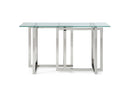 Modrest Valiant Modern Glass & Stainless Steel Console Table