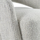 Modrest Kadoka - Modern Light Grey Fabric Dining Chair w/ Castor Wheels