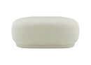 Divani Casa Kael - Contemporary White Sherpa Ottoman