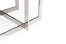 Modrest Keaton - Square Modern Glass + Stainless Steel Dining Table