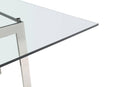 Modrest Keaton - Square Modern Glass + Stainless Steel Dining Table