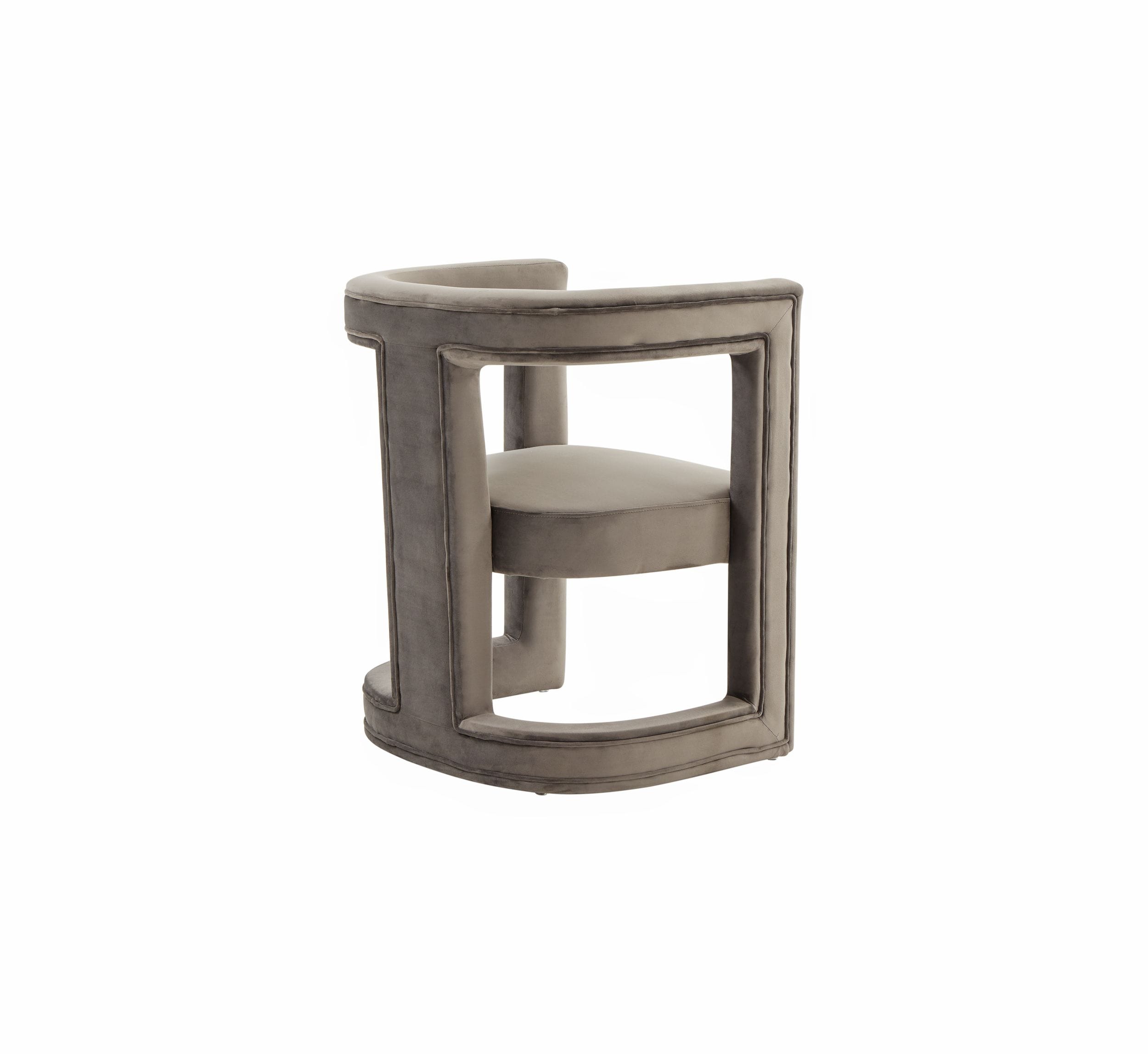Modrest Kendra - Modern Grey Fabric Accent Chair