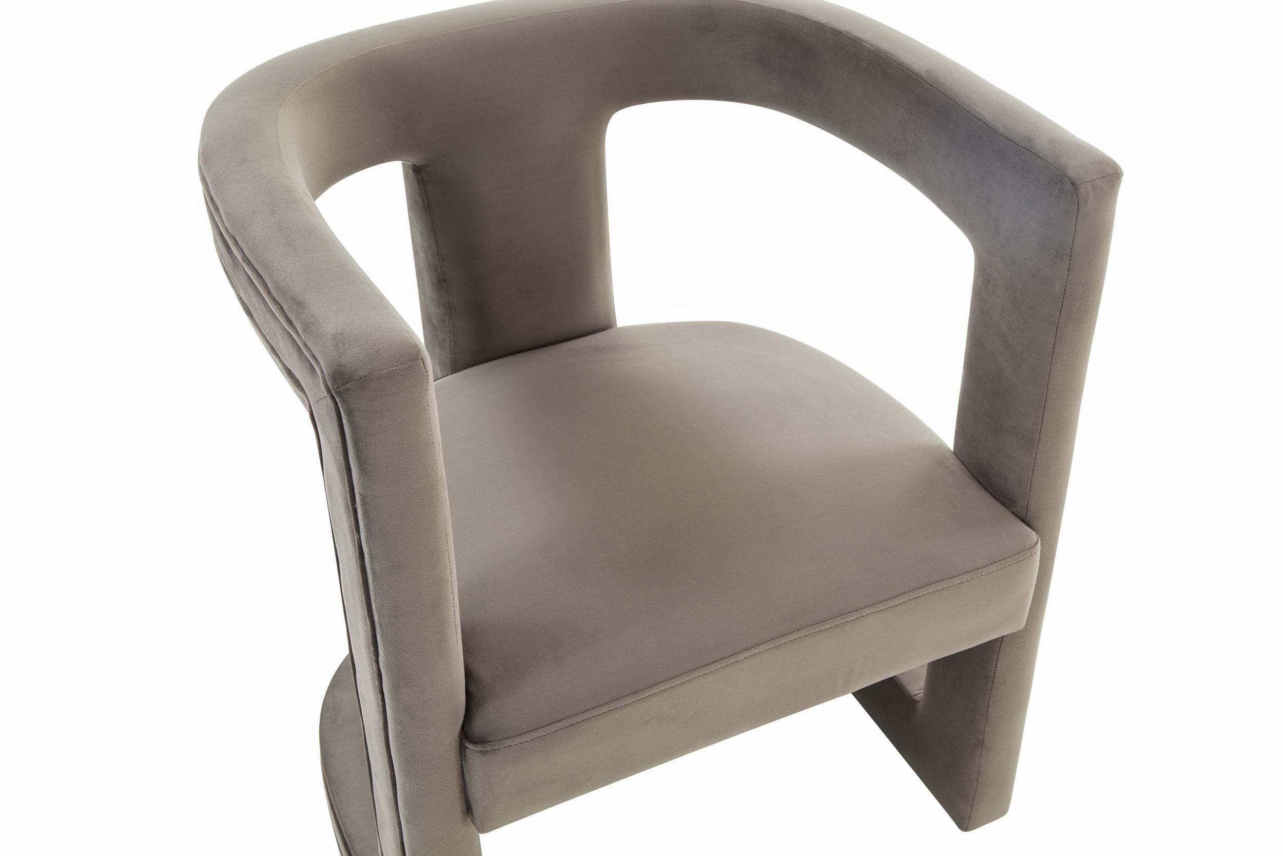 Modrest Kendra - Modern Grey Fabric Accent Chair
