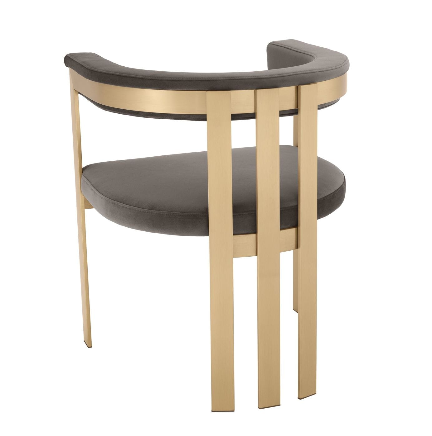 Modrest Kersey - Glam Grey Velvet Accent Chair