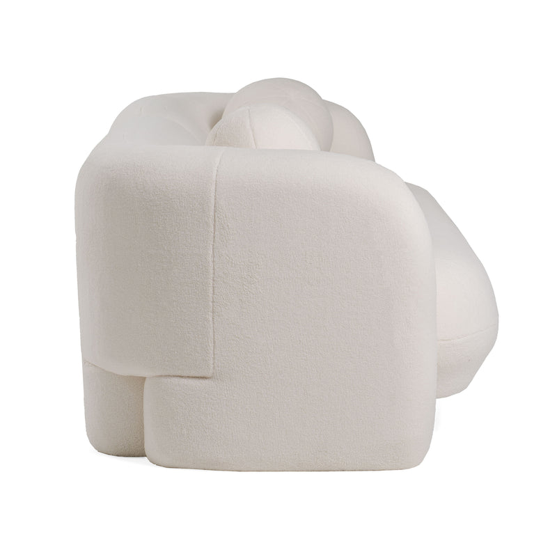 Modrest - Khan Modern 4-Seater Off White Fabric Sofa