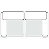 Divani Casa Kinsey - Modern Blue Fabric Modular Sectional Sofa-2-Piece Sectional