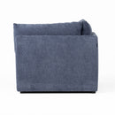Divani Casa Kinsey - Modern Blue Fabric Modular Left Facing Seat