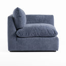 Divani Casa Kinsey - Modern Blue Fabric Modular Right Facing Seat