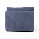 Divani Casa Kinsey - Modern Blue Fabric Modular Armless Seat