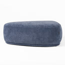 Divani Casa Kinsey - Modern Blue Large River Rock Ottoman